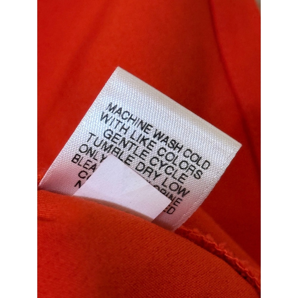 Gianni Bini Women Fit and Flare Dress XS Orange V-Neck‎ Cap Sleeve Classic - Picture 7 of 9
